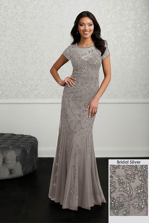 Adrianna Papell Platinum Bridesmaid Dress 40215 - Image 4