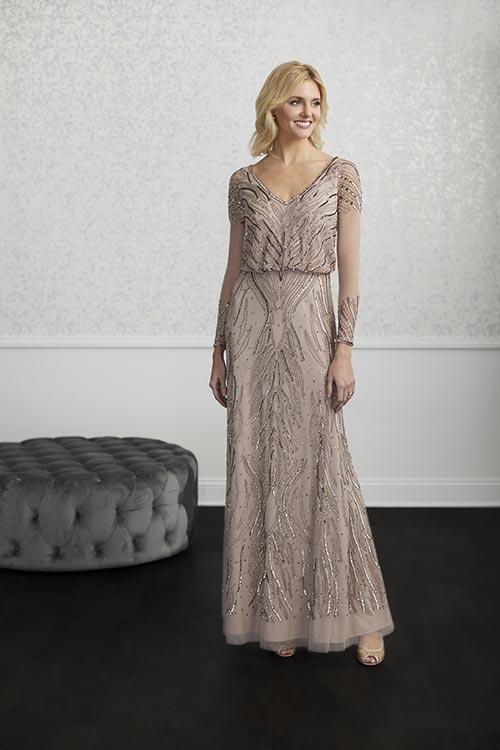Adrianna Papell Platinum Bridesmaid Dress 40218