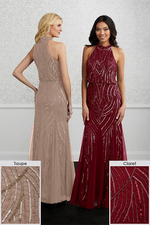 Adrianna Papell Platinum Bridesmaid Dress 40224 - Image 8