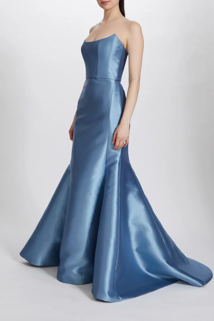 Amsale Evening Mikado Strapless Gown P609 - Image 3