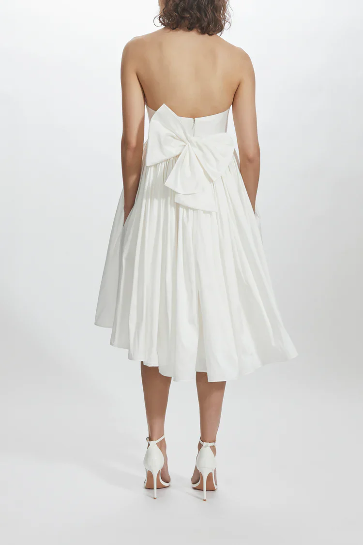 Amsale Little White Dress LW210 - Image 2