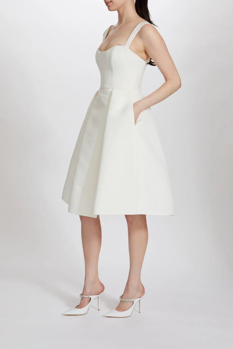Amsale Little White Dress LW235 - Image 5