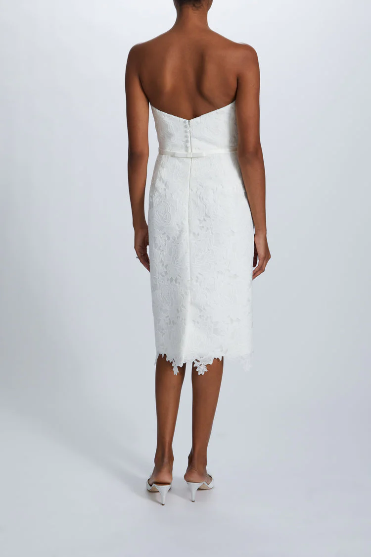 Amsale Little White Dress LW242 - Image 4