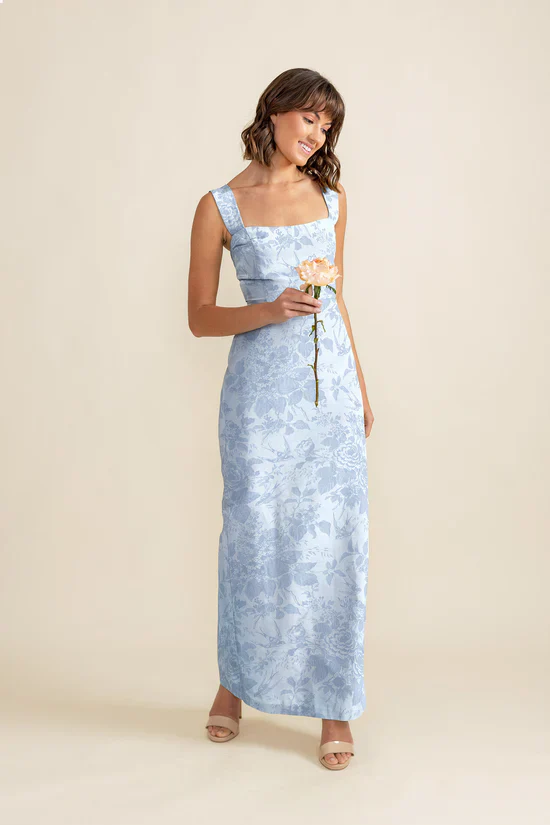 Beckett Bodice with Straight Skirt in Garden Flora - Image 4
