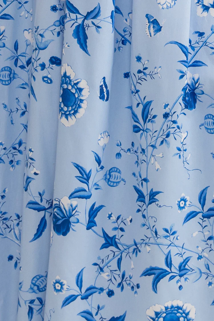 Beckett Bodice with Trumpet Skirt in Floral Vine Sateen - Image 3