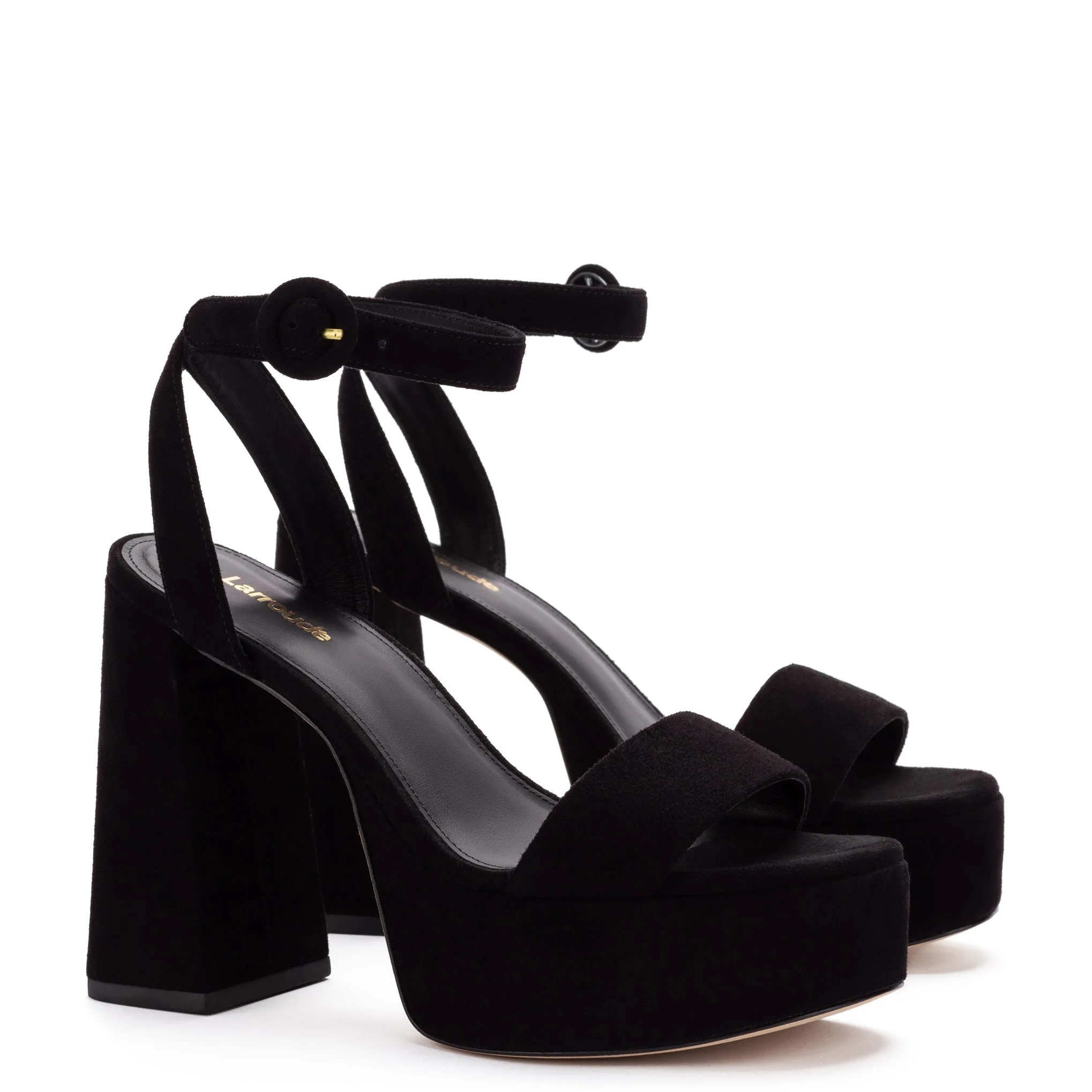 Dolly Sandal In Black Suede - Image 2