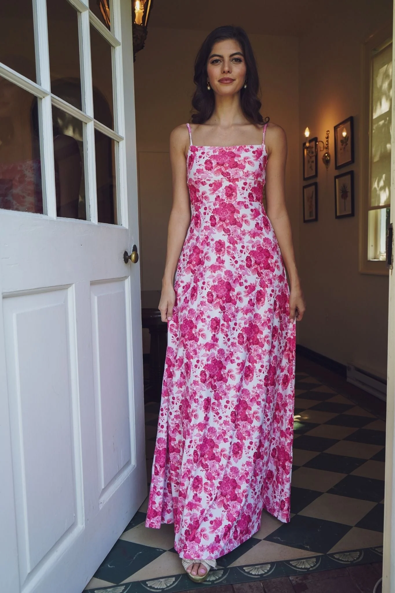 Brigette Dress in Raspberry Chateau - Image 2