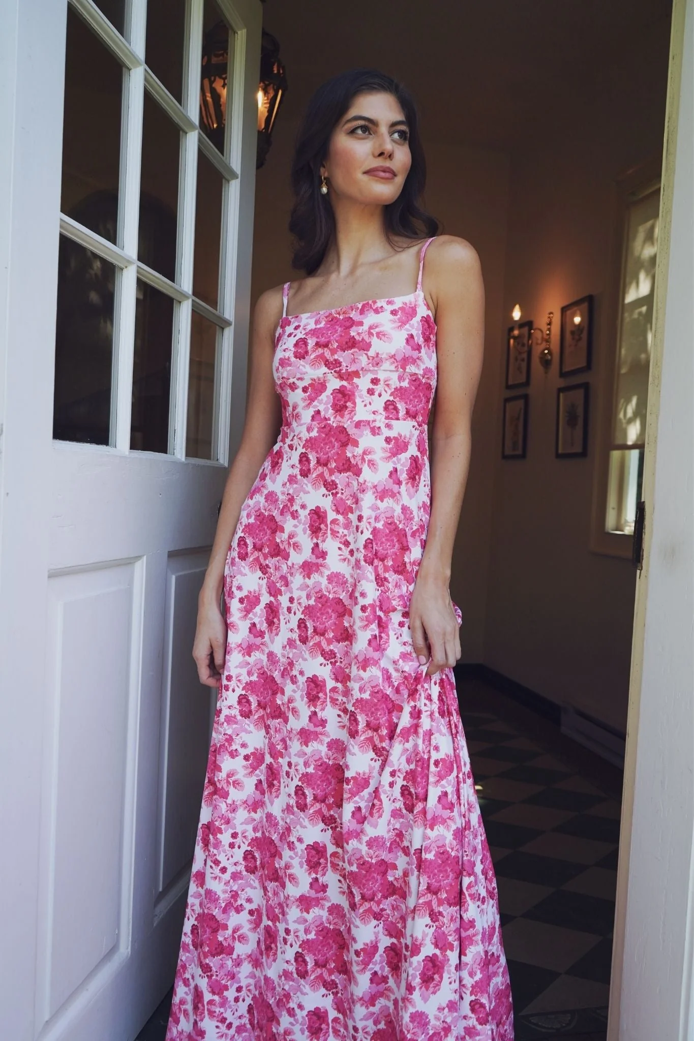 Brigette Dress in Raspberry Chateau - Image 3