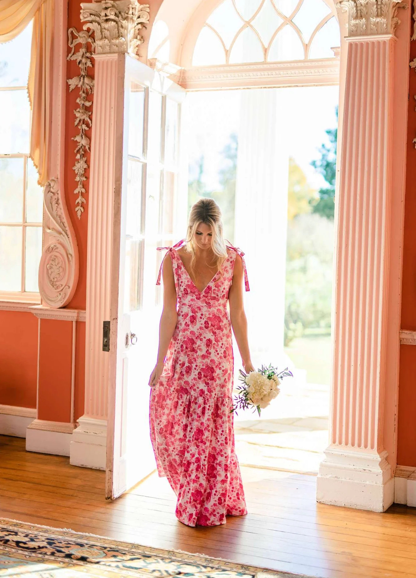 Clementine Dress in Raspberry Chateau - Image 3