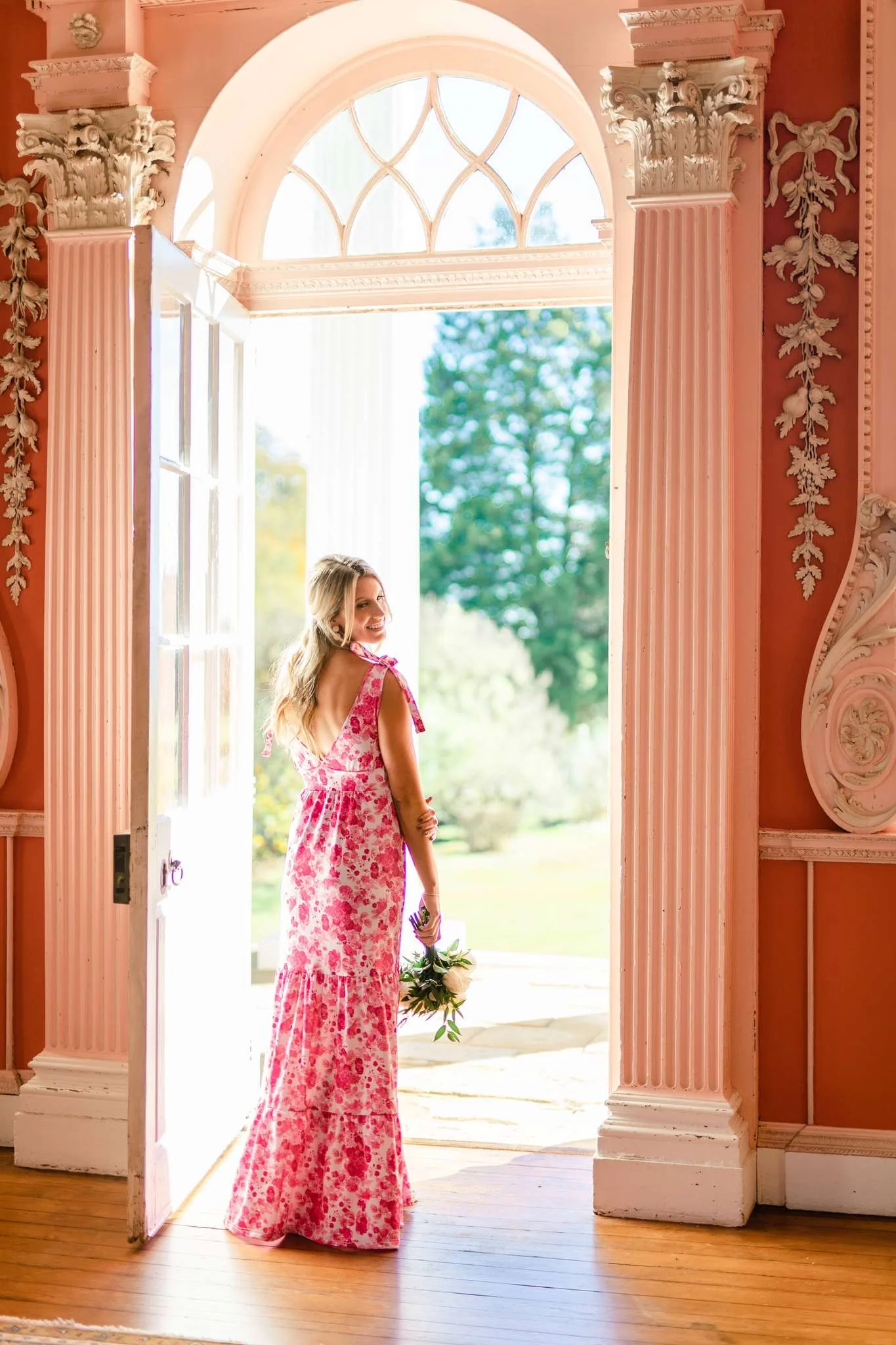 Clementine Dress in Raspberry Chateau - Image 5