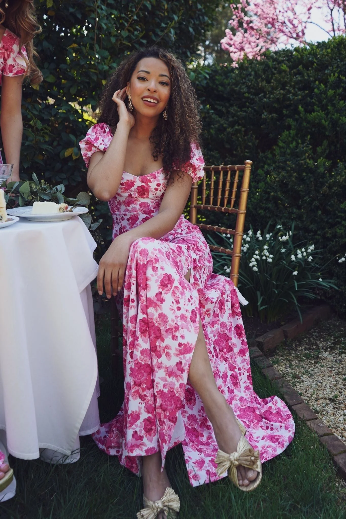 Elizabeth Dress in Raspberry Chateau - Image 3
