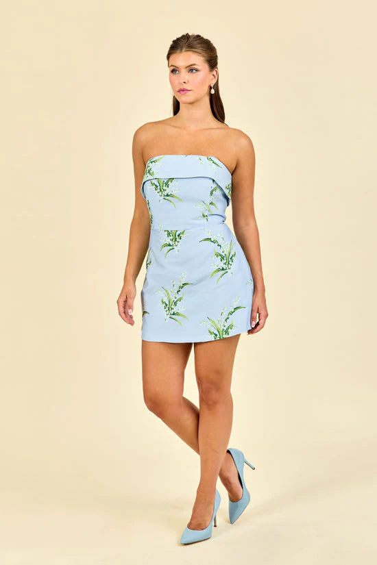 Eva Bodice with Straight Mini Skirt Little White Dress
