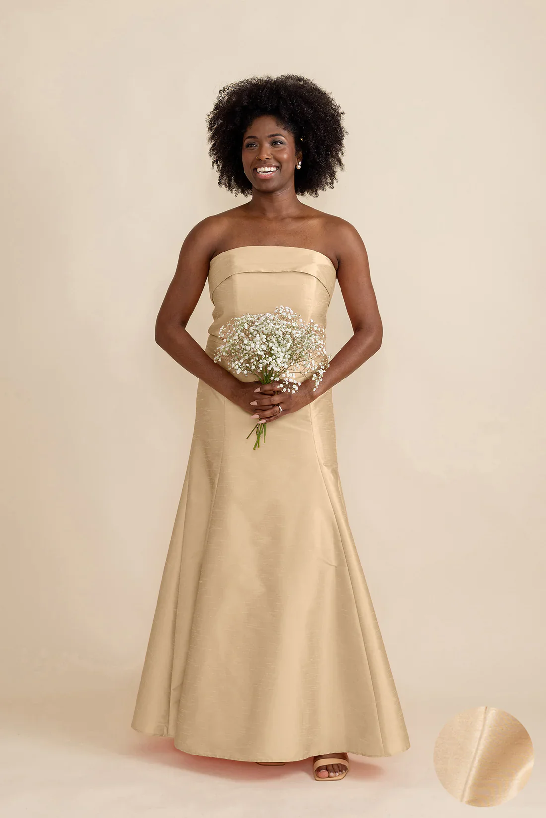Eva Bodice with Trumpet Skirt in Shantung - Image 4