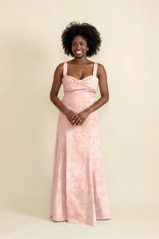Grace Bodice with Trumpet Skirt in Garden Flora - Image 4