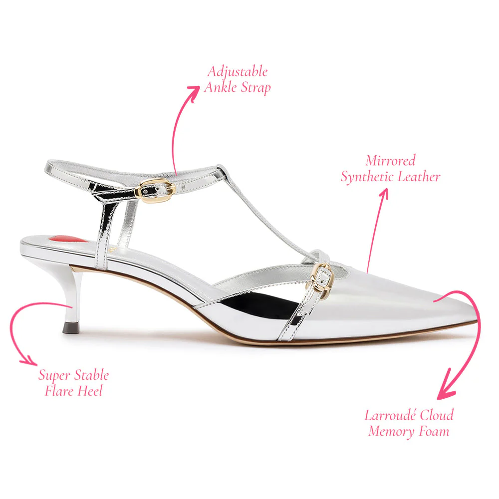 Grace Pump In Silver Specchio - Image 5