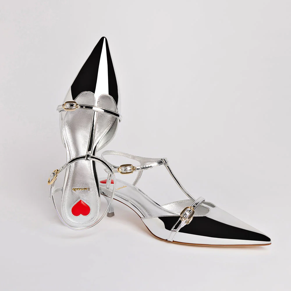 Grace Pump In Silver Specchio - Image 6