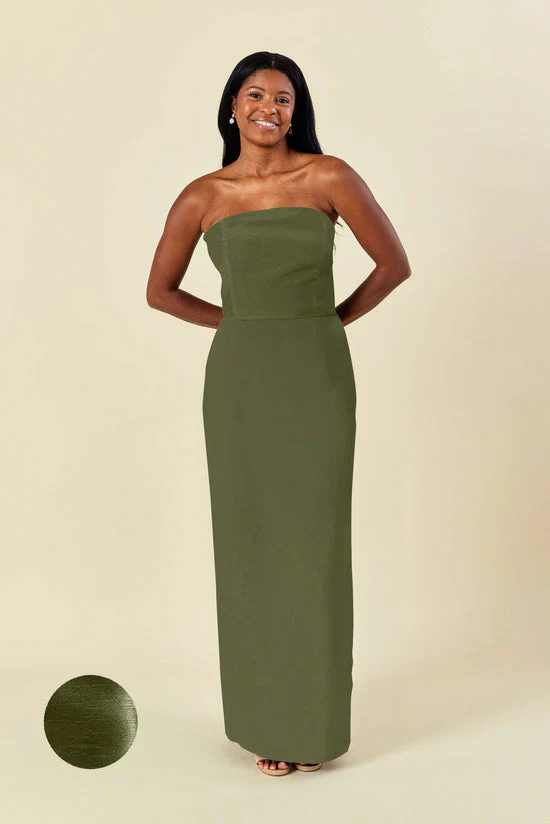 Hannah Bodice With Straight Skirt in Shantung - Image 12