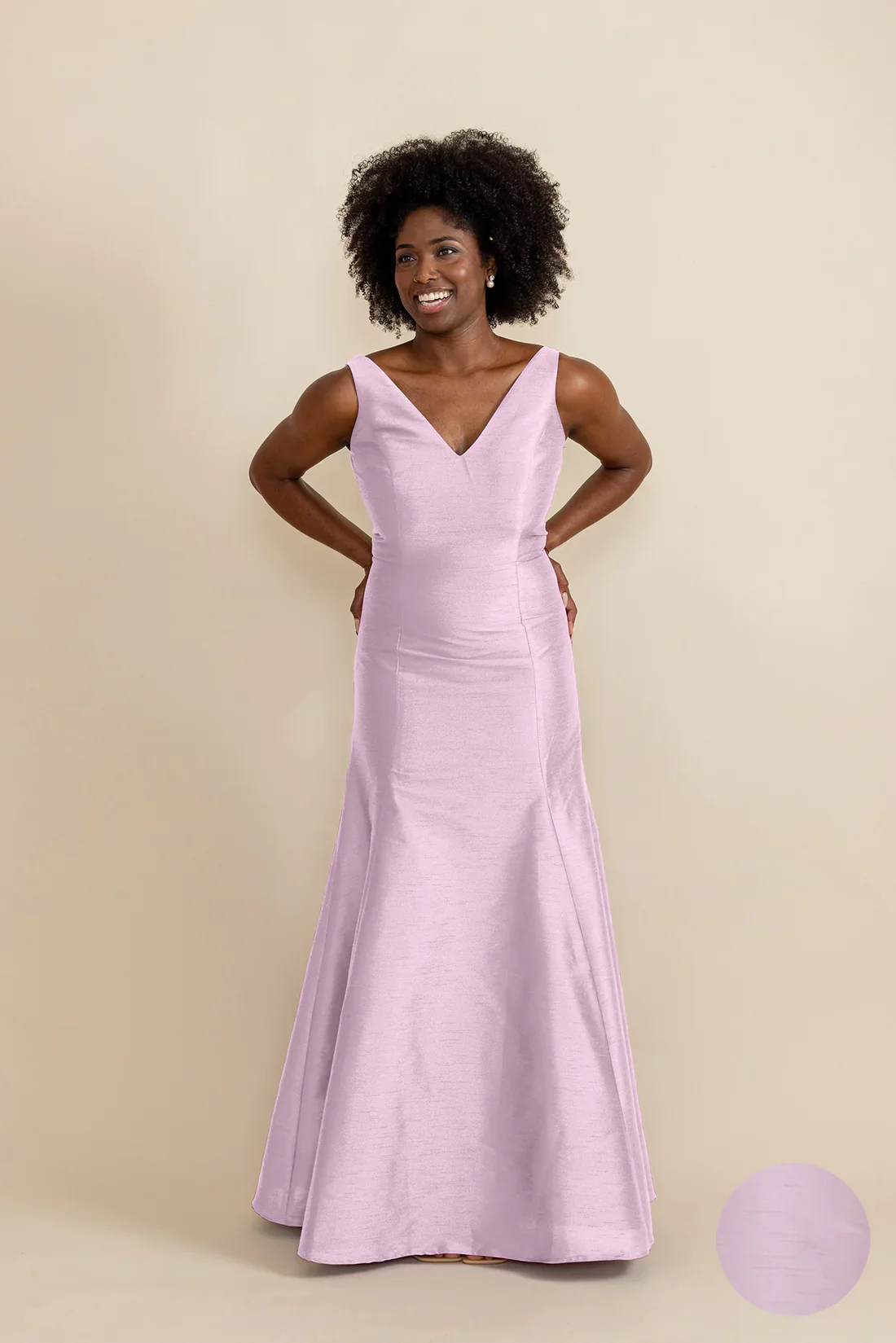 Harper Bodice with Trumpet Skirt in Shantung - Image 12