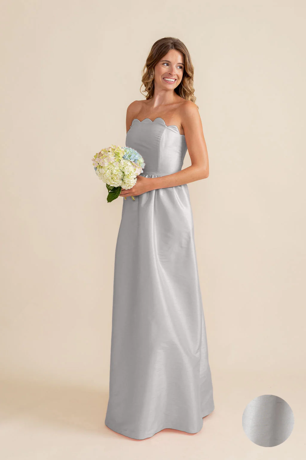 Hayes Bodice with Gathered Skirt in Shantung - Image 5