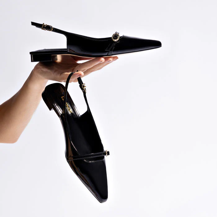 Ines Flat In Black Patent Leather - Image 7