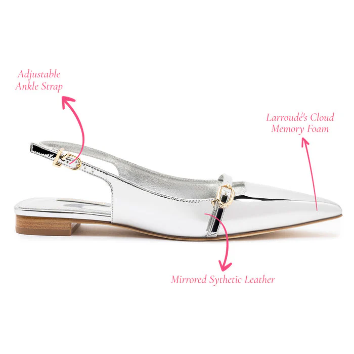 Ines Flat In Silver Specchio - Image 5