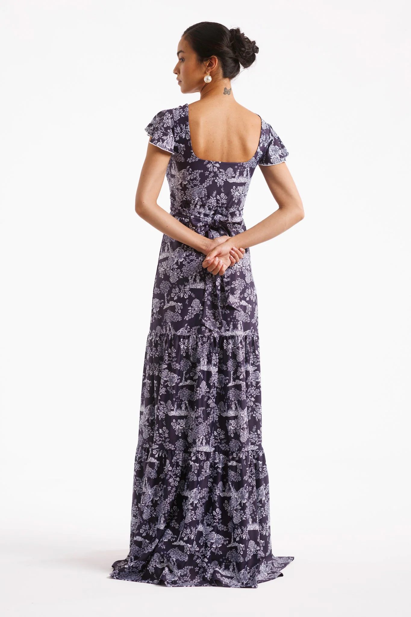 Isabella Dress in French Country Navy - Image 8