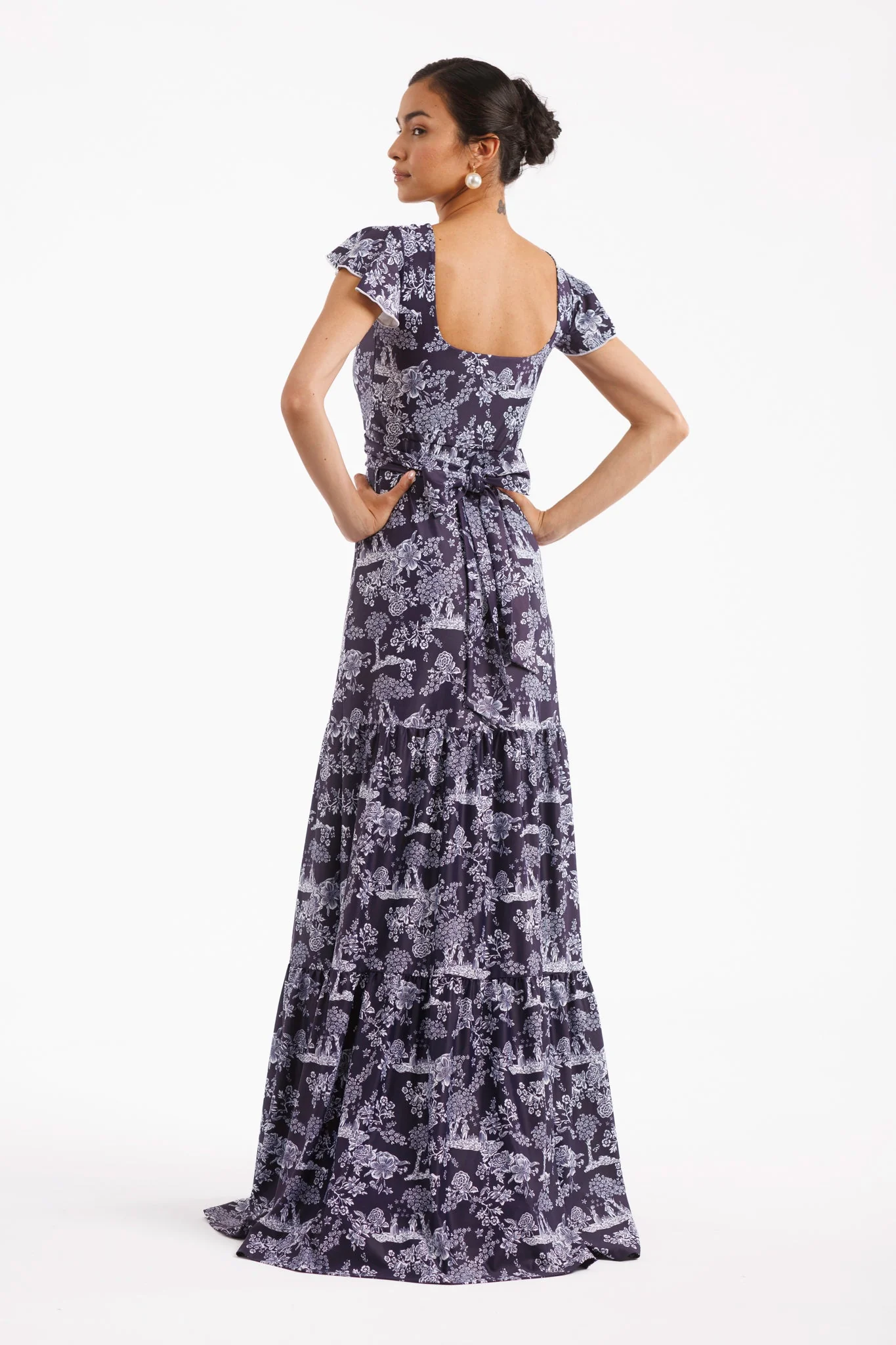 Isabella Dress in French Country Navy - Image 9