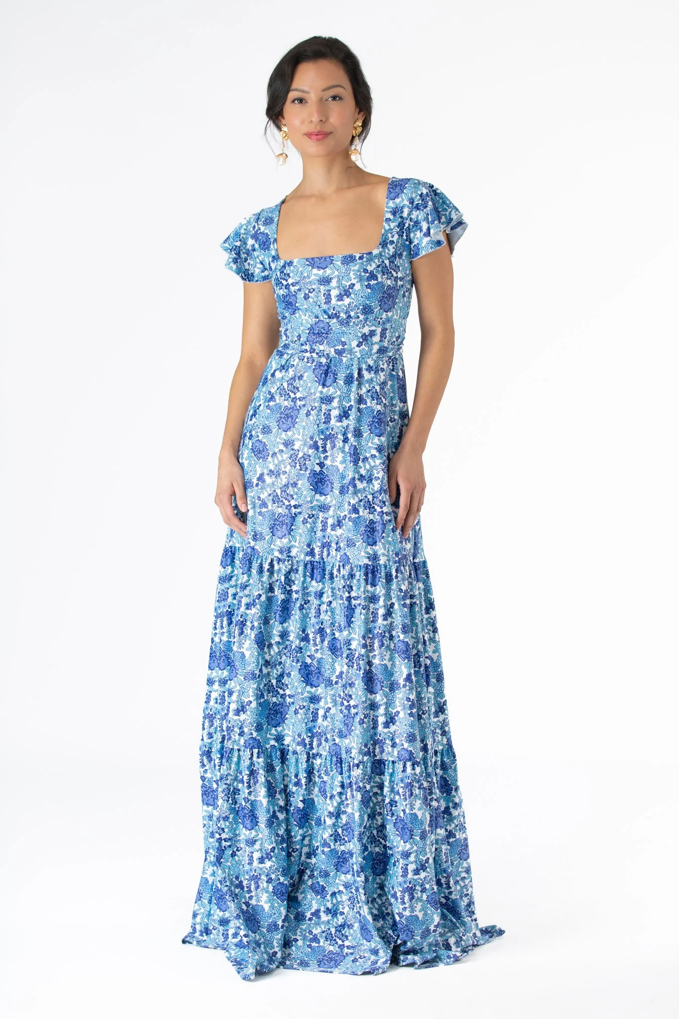 Isabella Dress in Porcelain Petals - Image 4