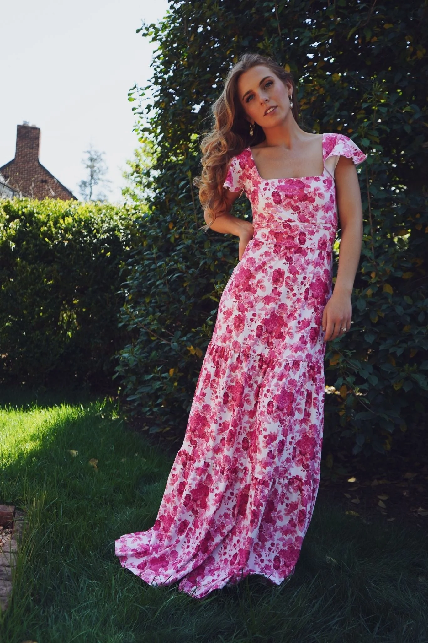 Isabella Dress in Raspberry Chateau - Image 2