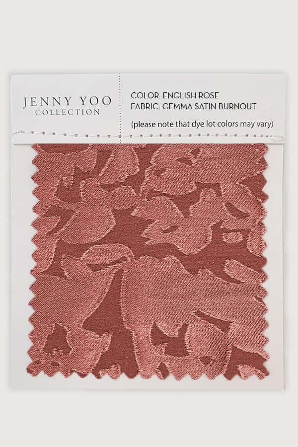 Jenny Yoo Gemma Satin Burnout Swatch Card - Image 4