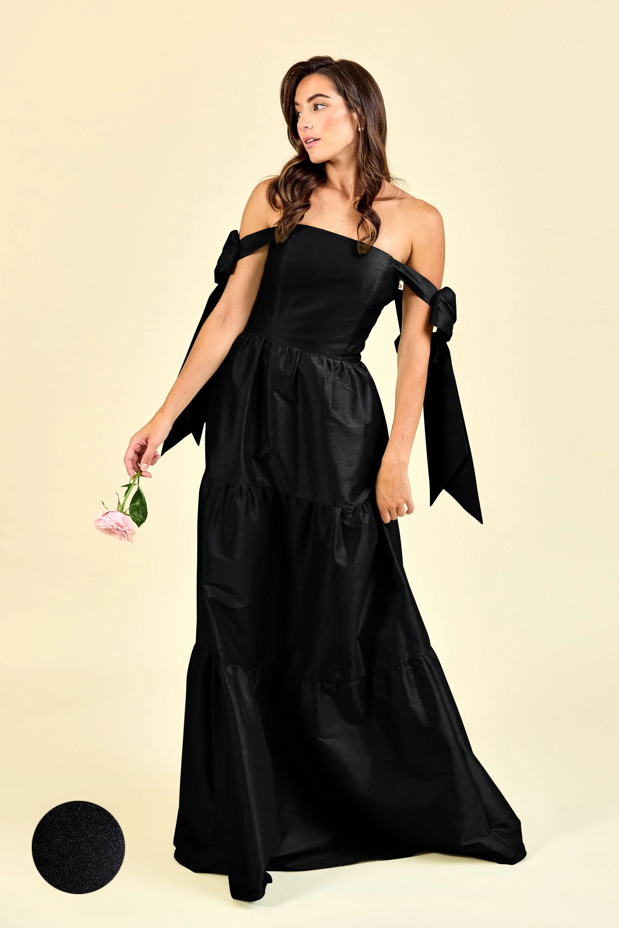 Julie Bodice with Tiered Skirt in Shantung - Image 15