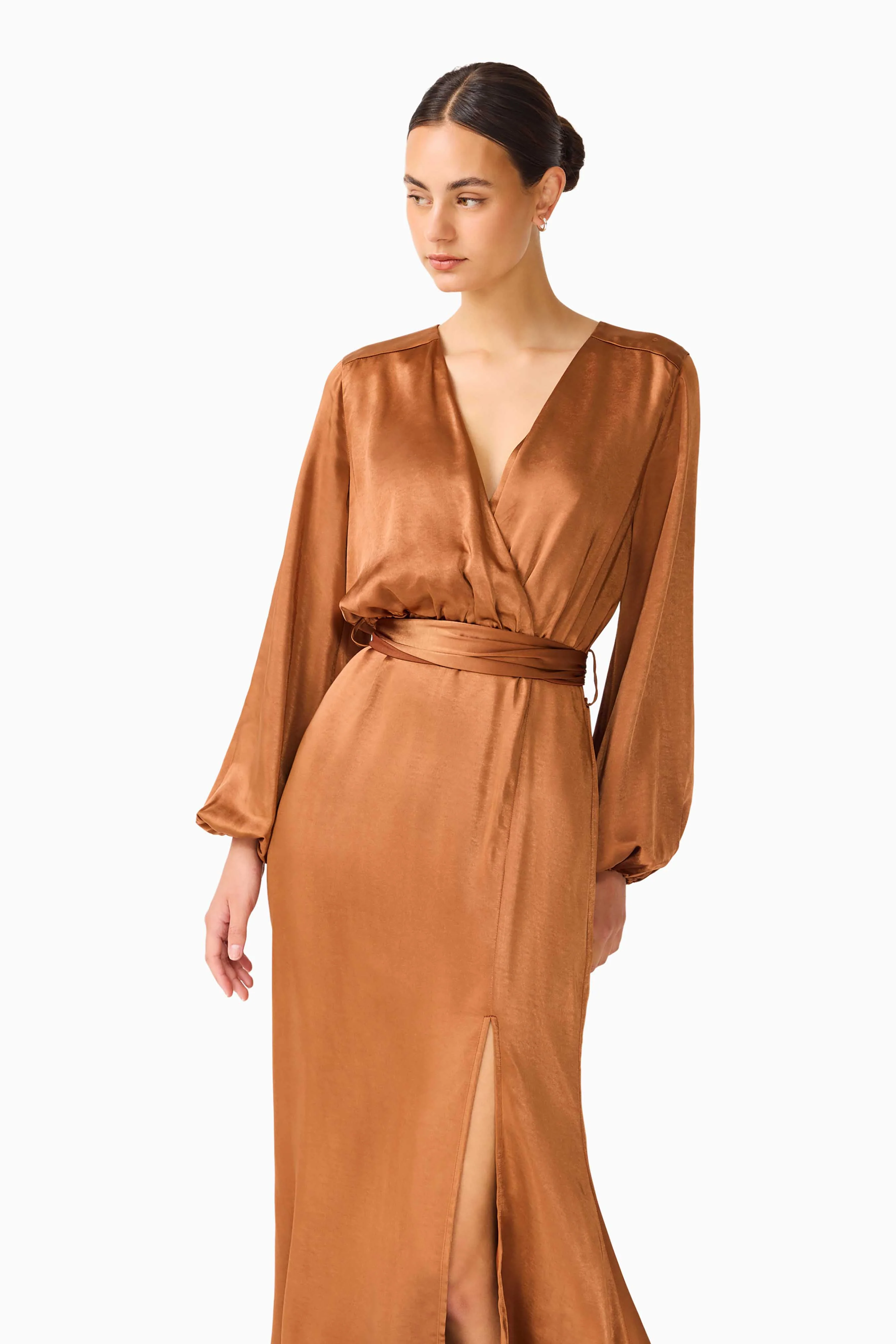 Kai Maxi Dress in Brown - Image 3