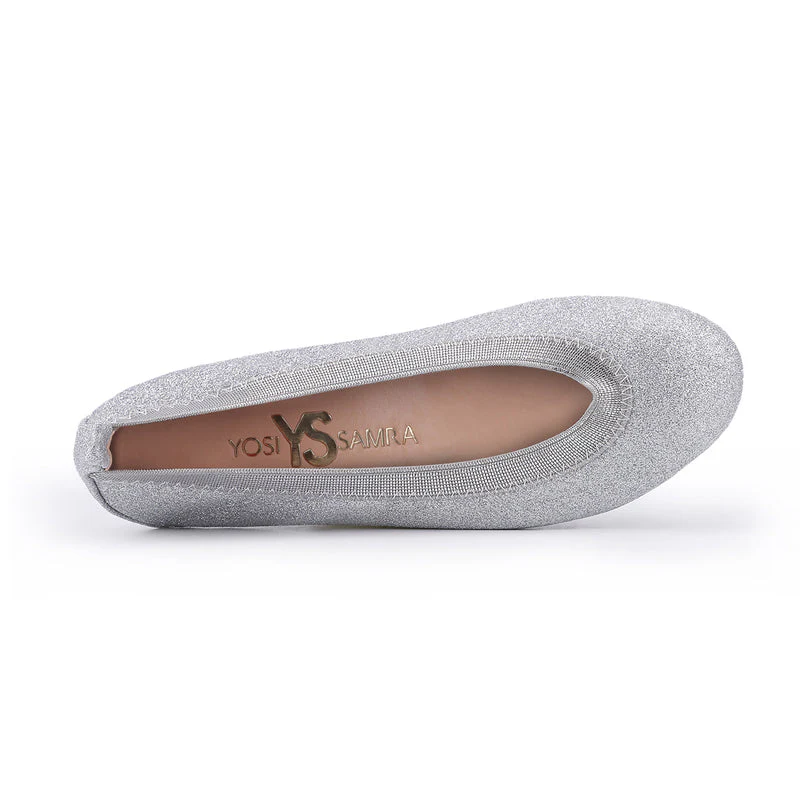 Miss Samara Ballet Flat in Silver Glitter - Kids - Image 3