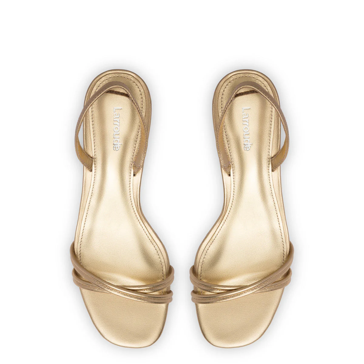 Mini Annie Sandal In Gold Metallic Leather - Image 3