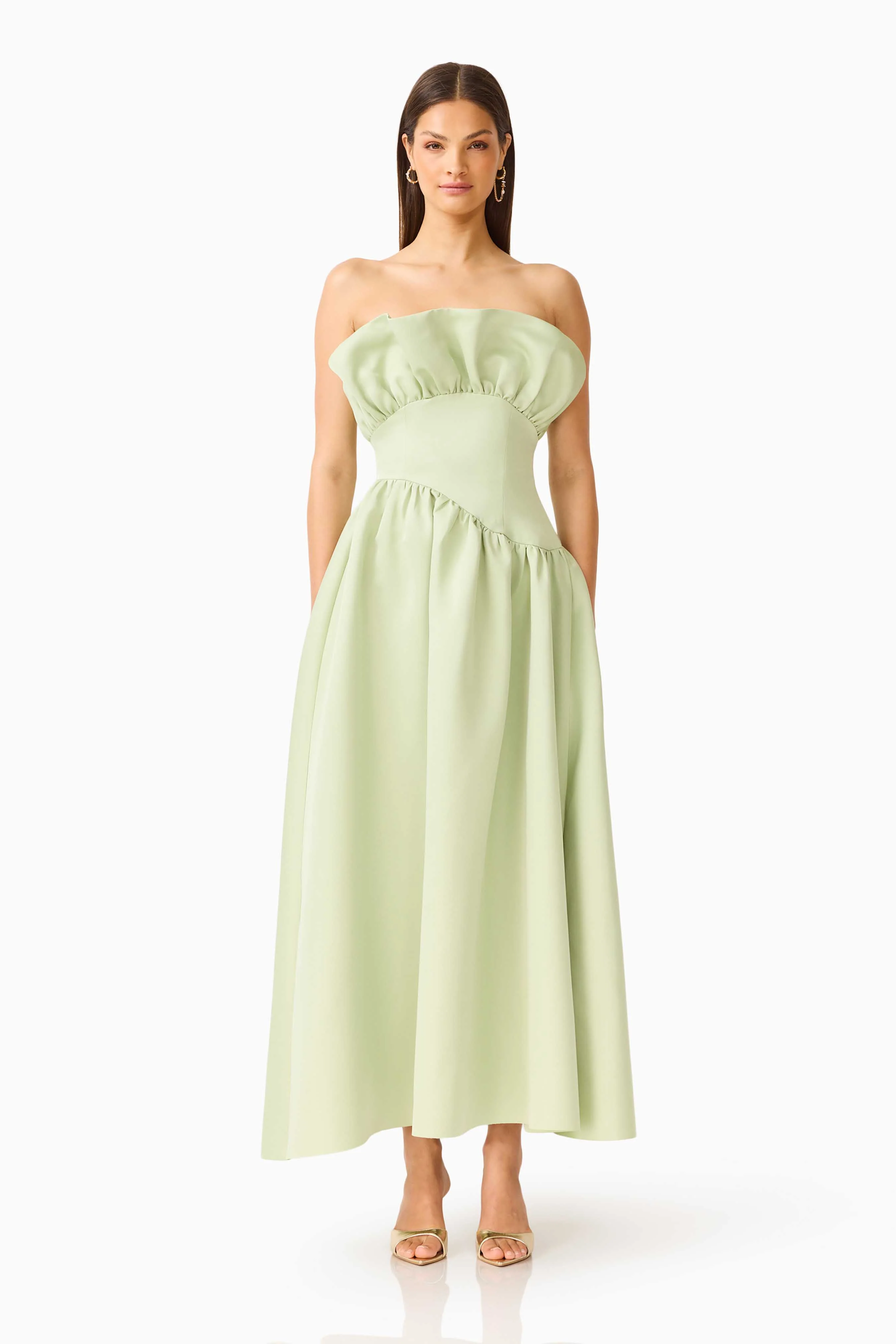 Laurel Sleeveless Maxi Dress in Sage Green - Image 6
