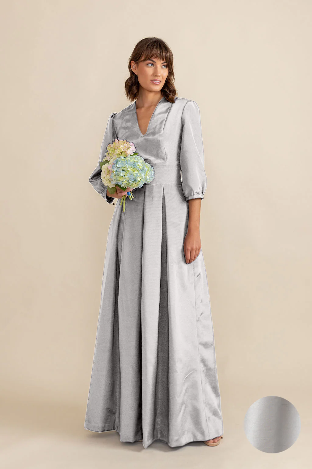 Lola Bodice with Dahlia Skirt in Shantung - Image 5