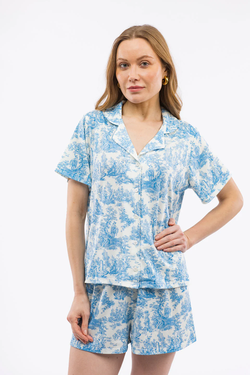 Lover Night Set in Skylight Toile - Image 2