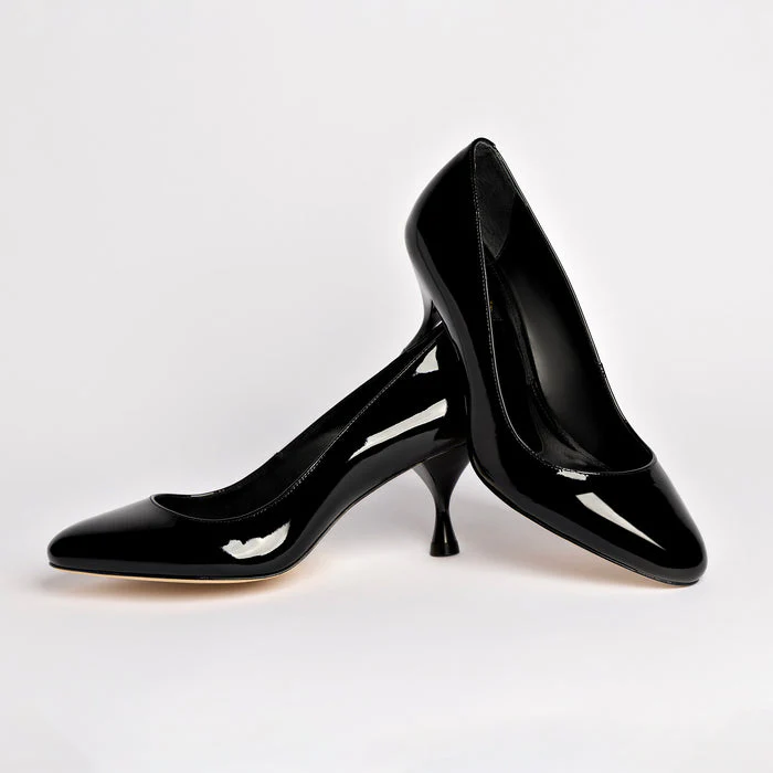 Michelle Lo Pump In Black Patent Leather - Image 6