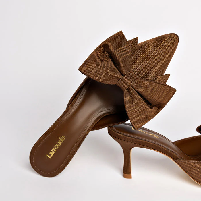 Mini Elle Pump In Cinnamon Fabric - Image 7