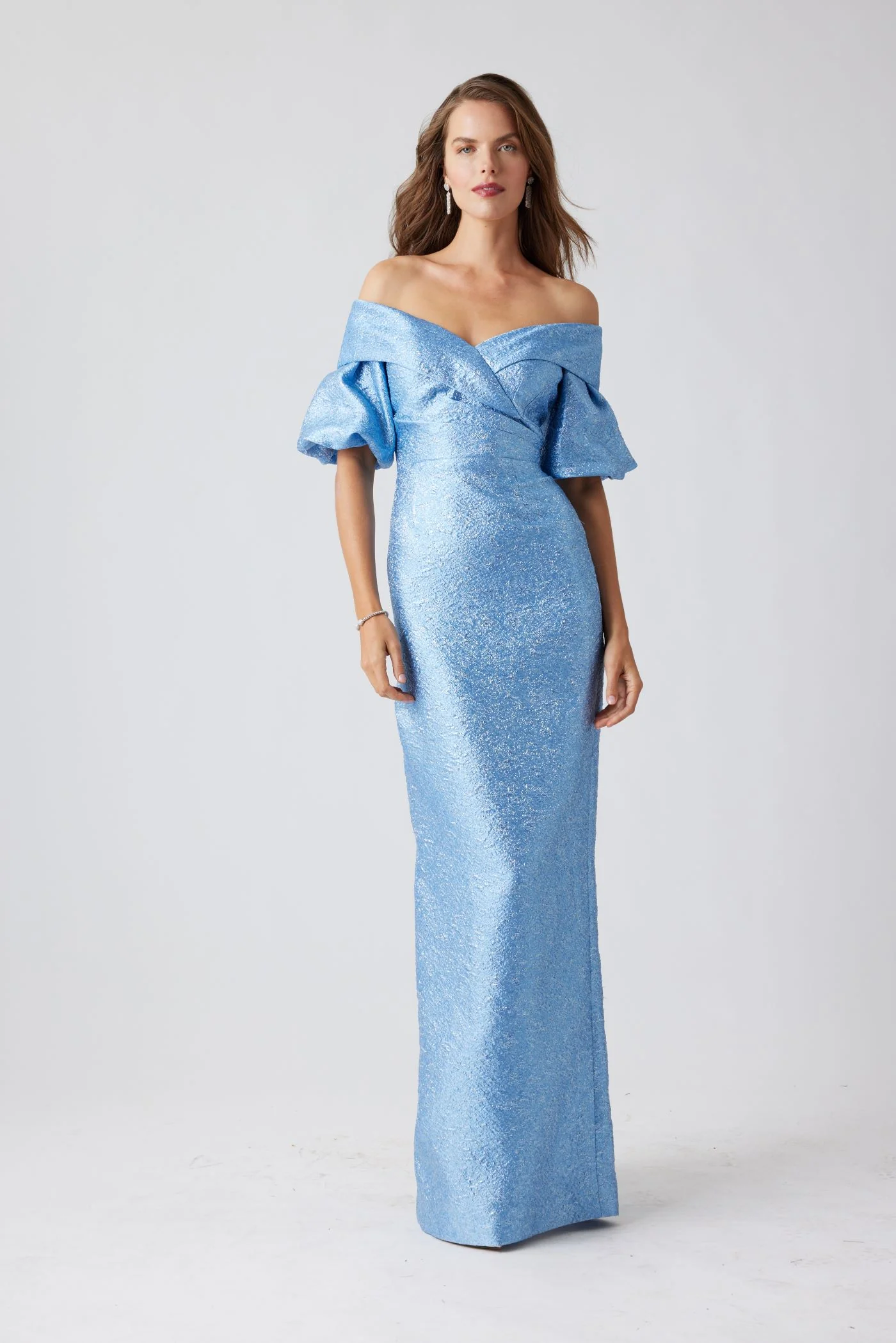 Teri Jon 259089 in Sky Blue