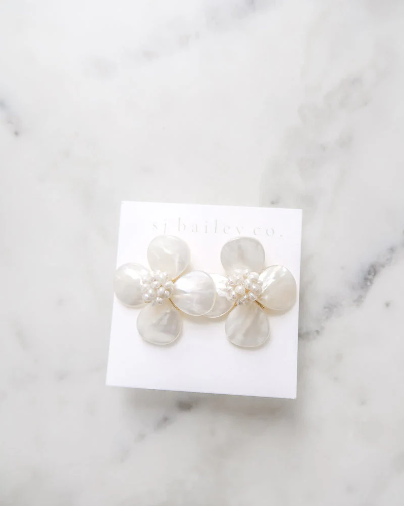 The Katherine Earrings in Pearl Cluster - Image 2