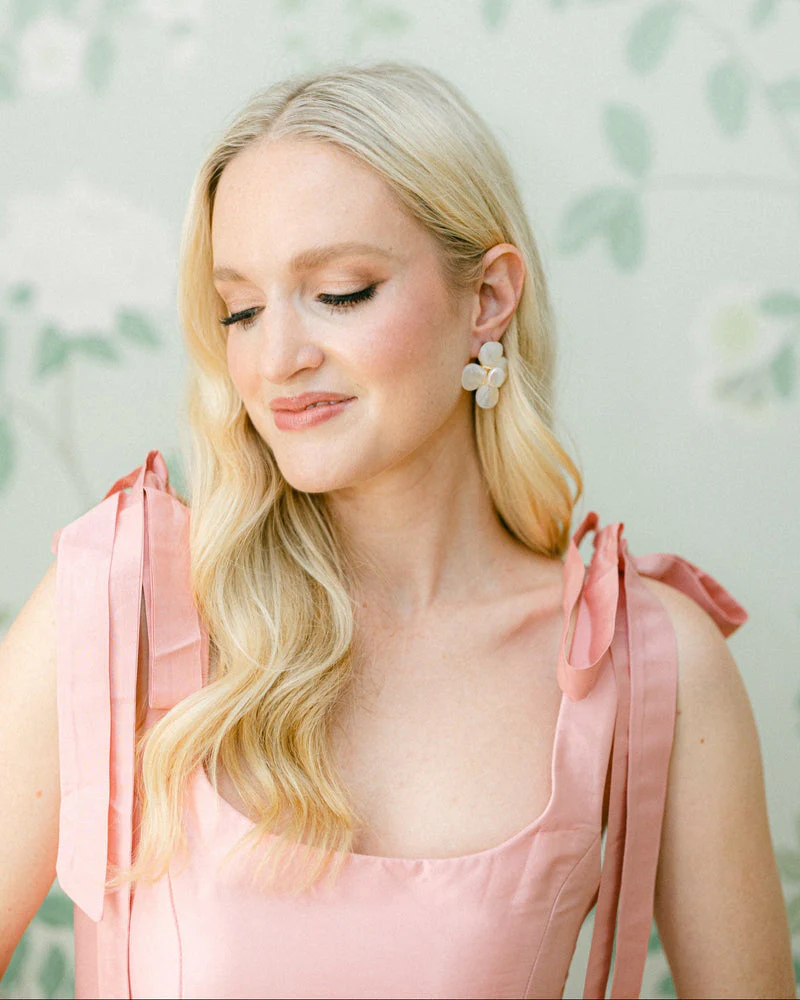 The Katherine Petals Earrings in Freshwater Pearl - Image 3