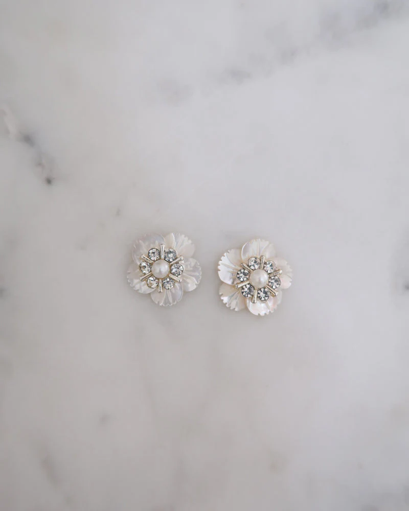The Mini Olivia Earrings in Silver - Image 2