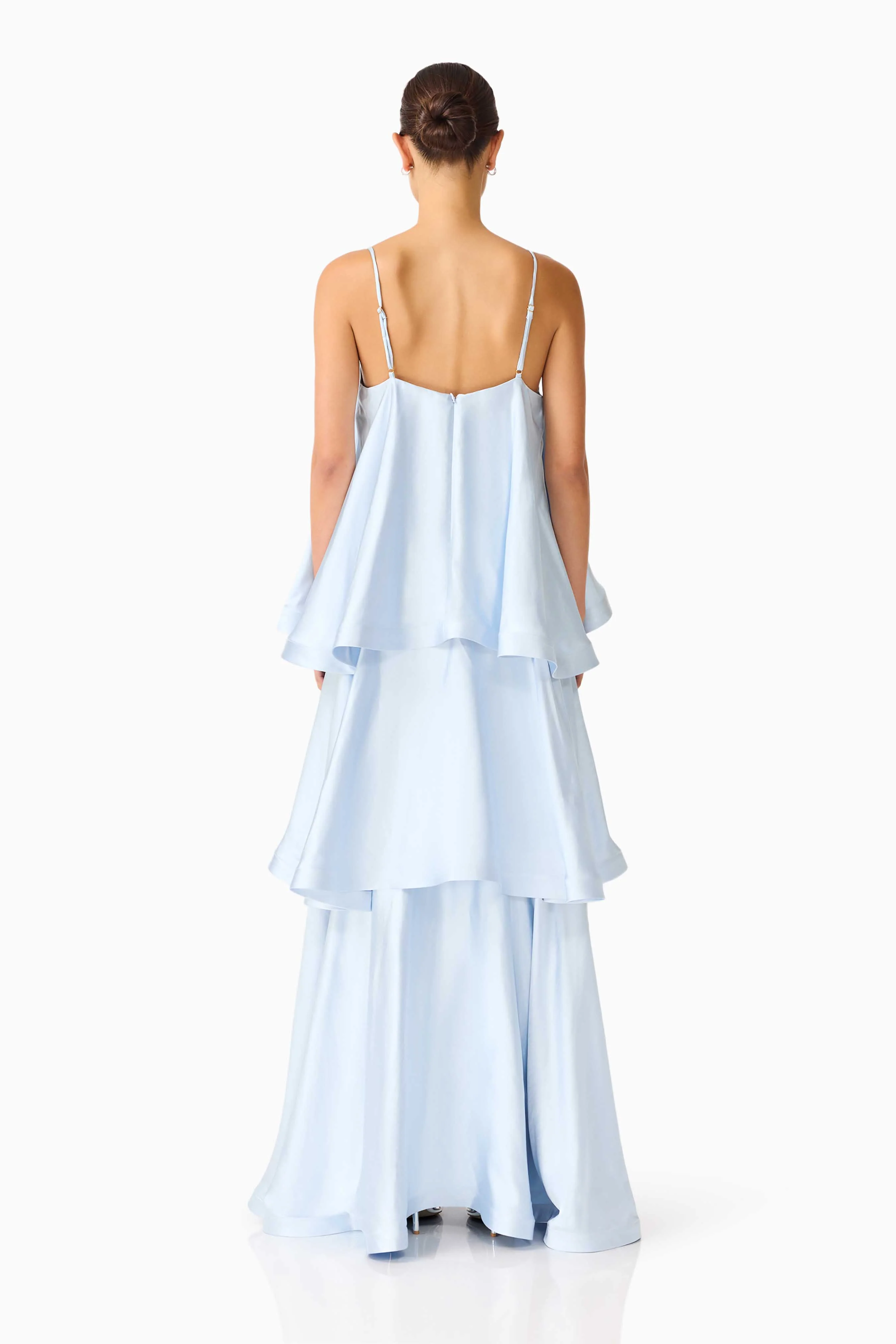 Tilly Tiered Maxi Dress in Pale Blue - Image 4