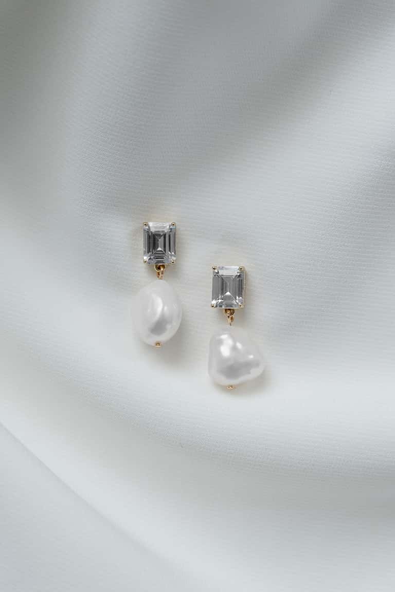 Vivian CZ + Pearl Drop Earring