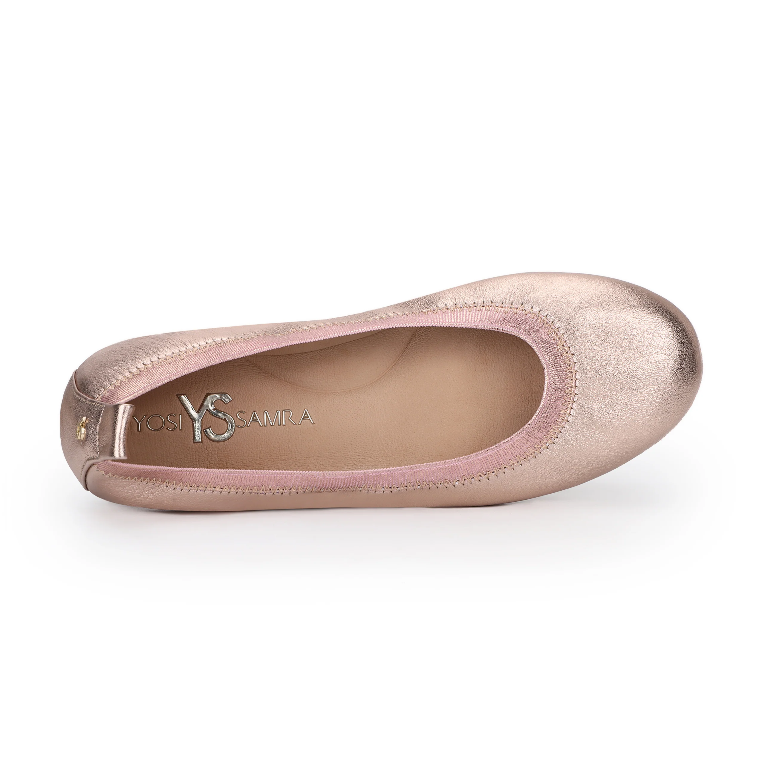 Samara Foldable Ballet Flat in Rose Gold - Image 2